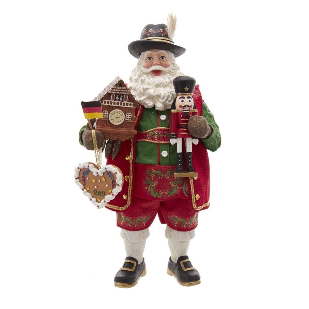 Kurt Adler 11 Inch Fabrich Musical German Santa