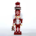 Kurt Adler 12 Inch Hollywood Red Gingerbread Nutcracker With Cookie Hat