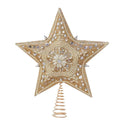 Kurt Adler 13.5 Inch Platinum Star Treetop With Glitter
