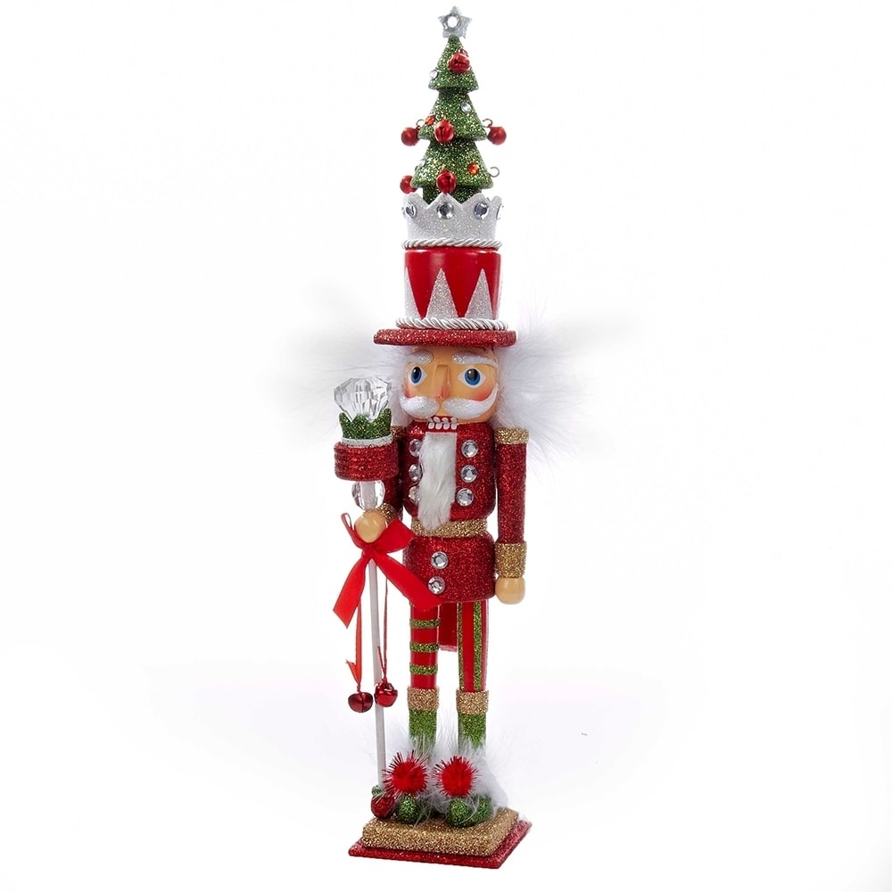 Kurt Adler 15 In. Hollywood Red And Green With Tree Hat Nutcracker
