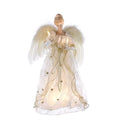 Kurt Adler 16 Inch Ul 10 Light Ivory And Gold Angel Treetop