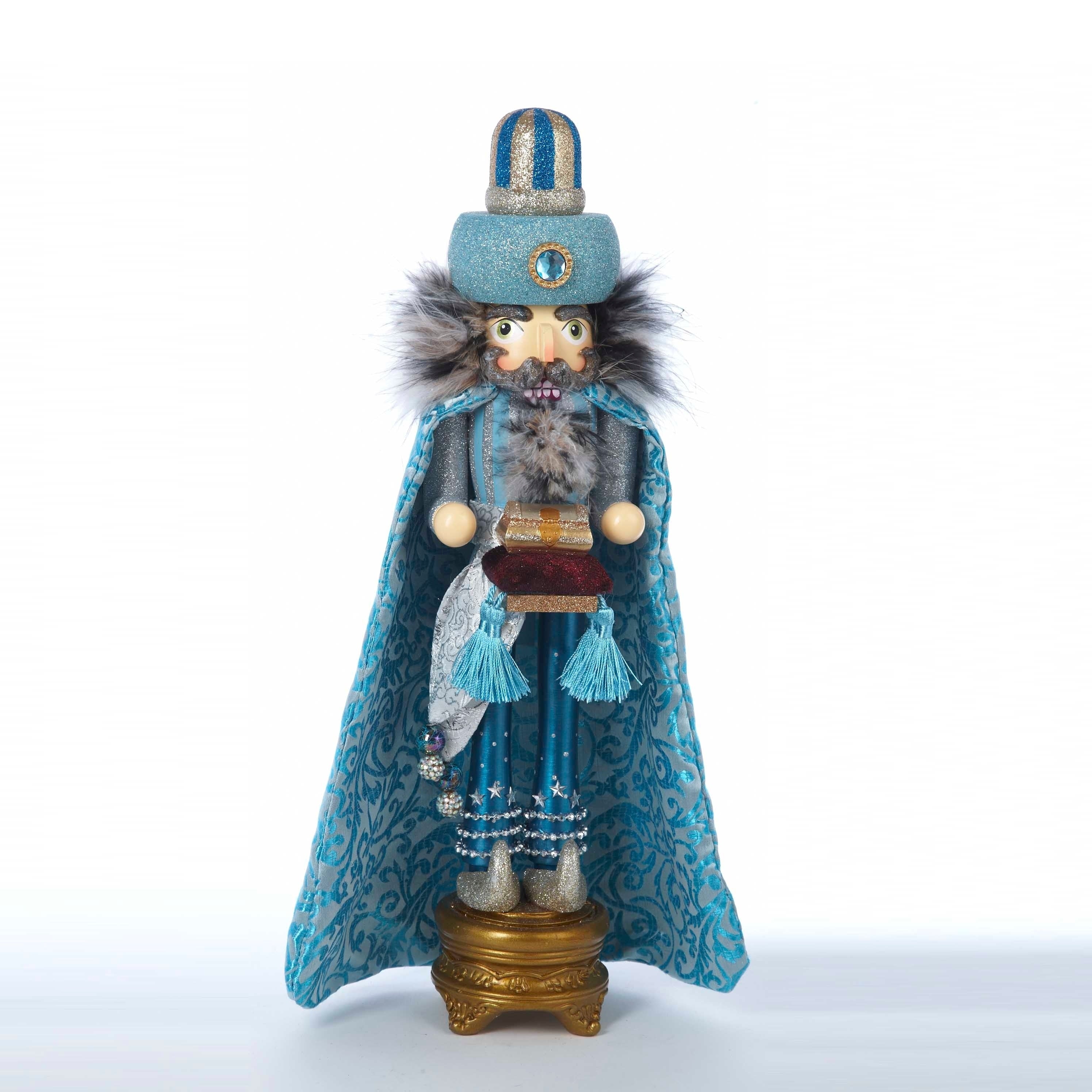 Kurt Adler 18 Inch Hollywood Turquoise King Nutcracker