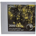 Kurt Adler 2000 Light 65 Foot Cluster Garland With Classic White Led Lights