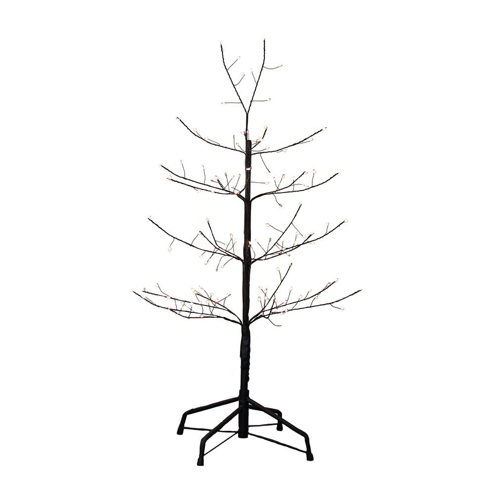 Kurt Adler 3 Foot Black Twig Tree With Warm White Cool White Twinkle Lights 3