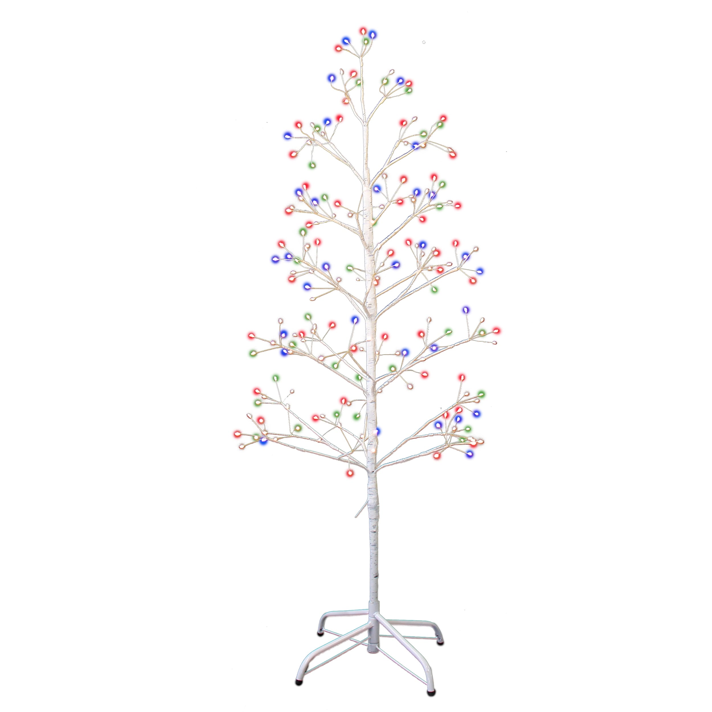Kurt Adler 4 Foot White Birch Twig Tree With Multi Color 8 Function Lights 4