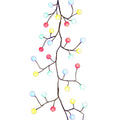 Kurt Adler 6 Foot 48 Light Led Brown Garland With Cotton Ball