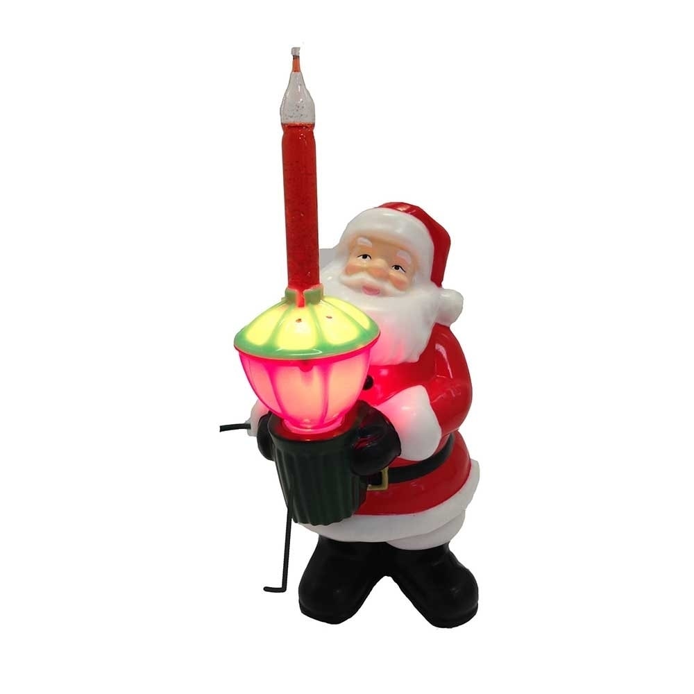Kurt Adler 7 Inch Injection Mold Santa Bubble Light Tabletop Decoration