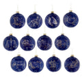 Kurt Adler 80Mm Glass Zodiac Ornaments Set Of 12