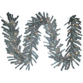 Kurt Adler 9 Foot Pre Lit Silver Ice Garland