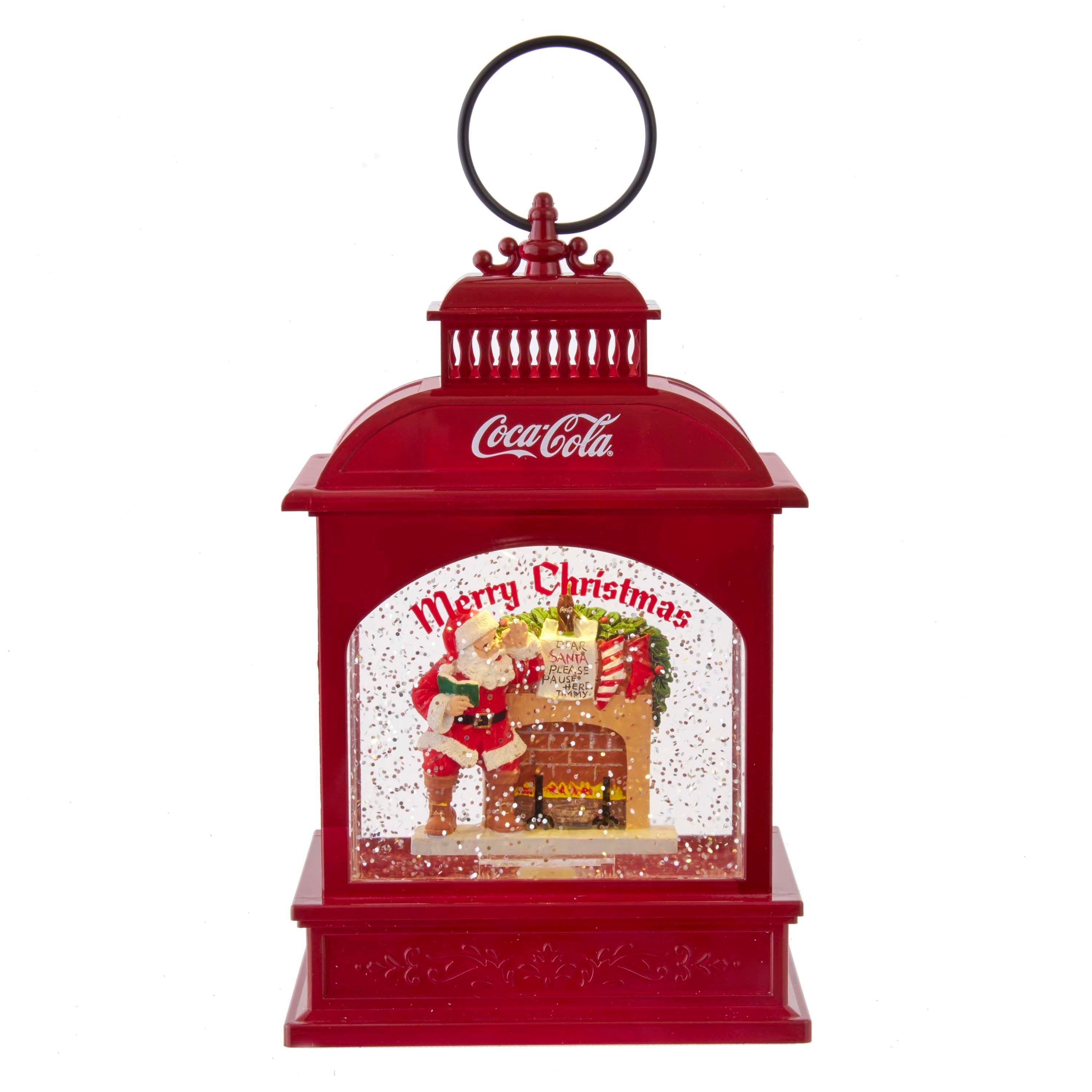 Kurt Adler 9 Inch Battery Operated Led Coke Santa Lantern