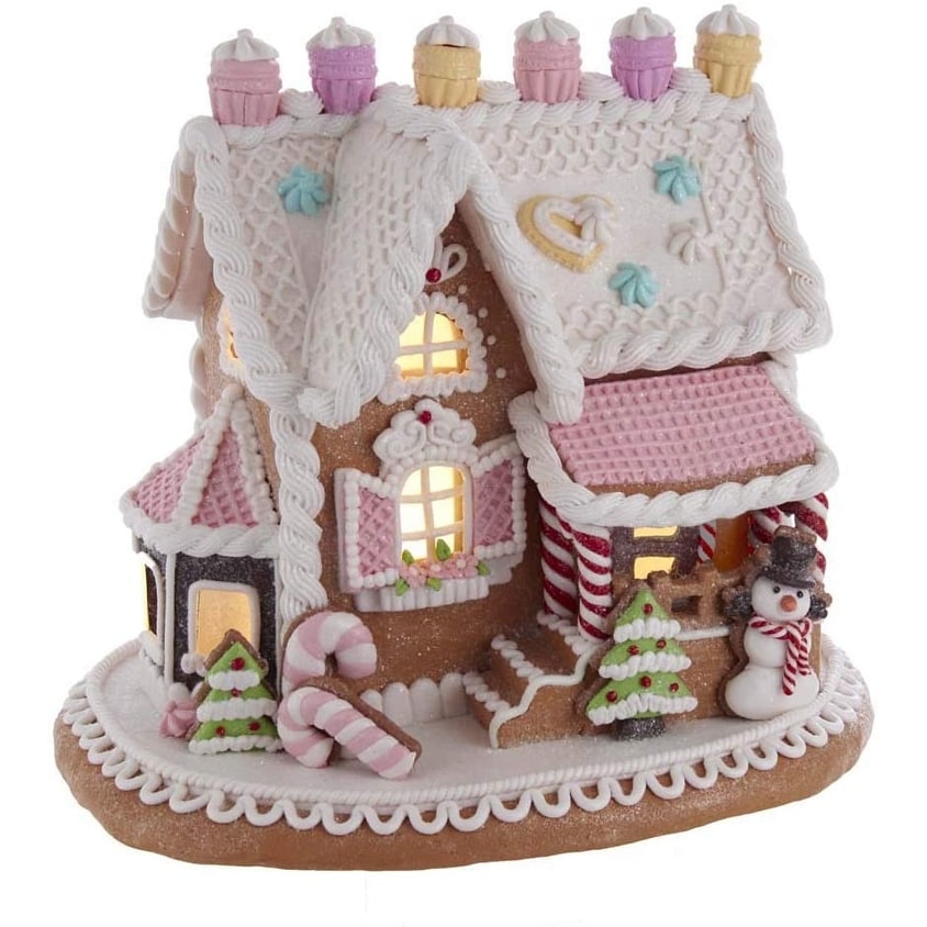 Kurt Adler 9 Inch Gingerbread House With Led Lights
