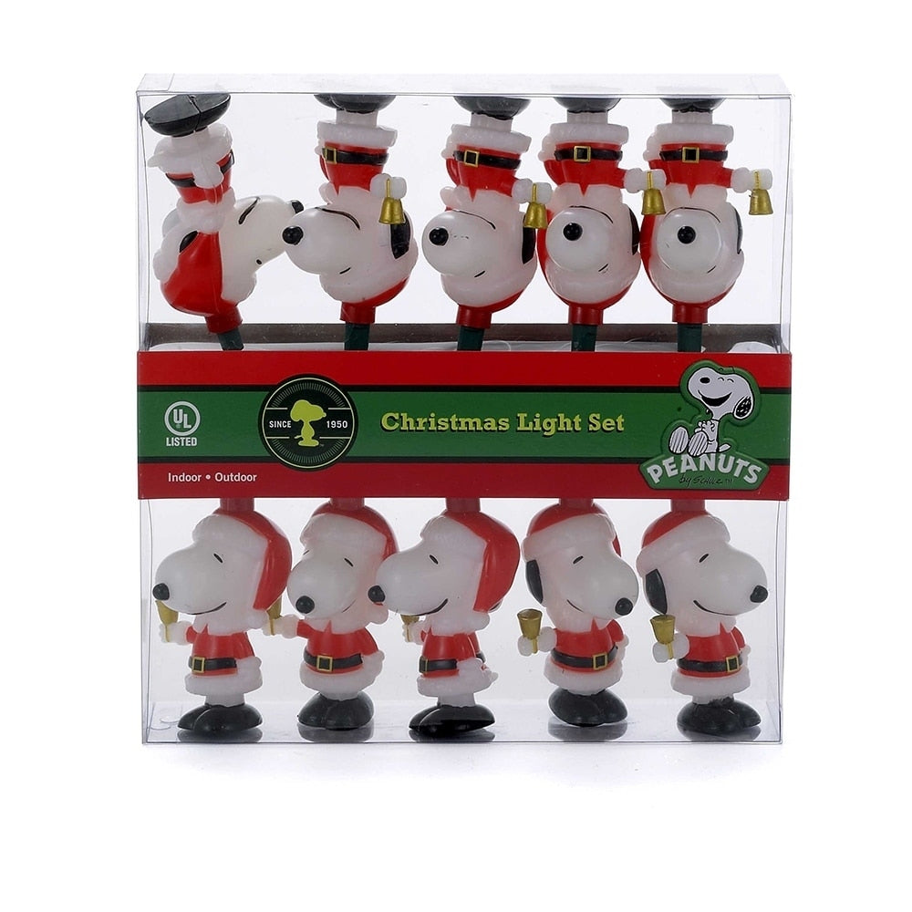 Kurt Adler Ul 10 Light Santa Suit Snoopy Light Set