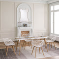 The Curated Nomad Stillwater 2 Piece Woven Accent Chair With Natural Wood Legs Set