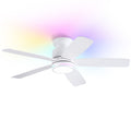41 And 46 Inches Flush Mount Ceiling Fan With Light And Remote