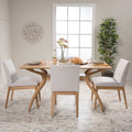 Kwame Mid Century 5 Piece Rectangle Dining Set By Christopher Knight Home