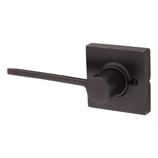 Kwikset 488Lrlsqtlh Ladera Left Handed Non Turning One Sided Door Lever With Square Rose