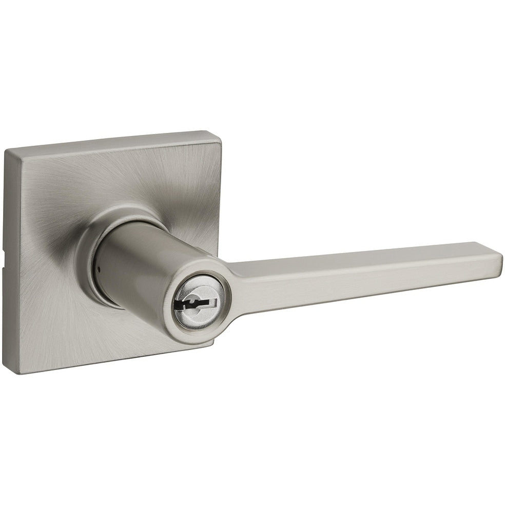 Kwikset Sl6000Dalsqt Safelock Daylon Single Cylinder Keyed Entry Door Lever Set With Square Rose