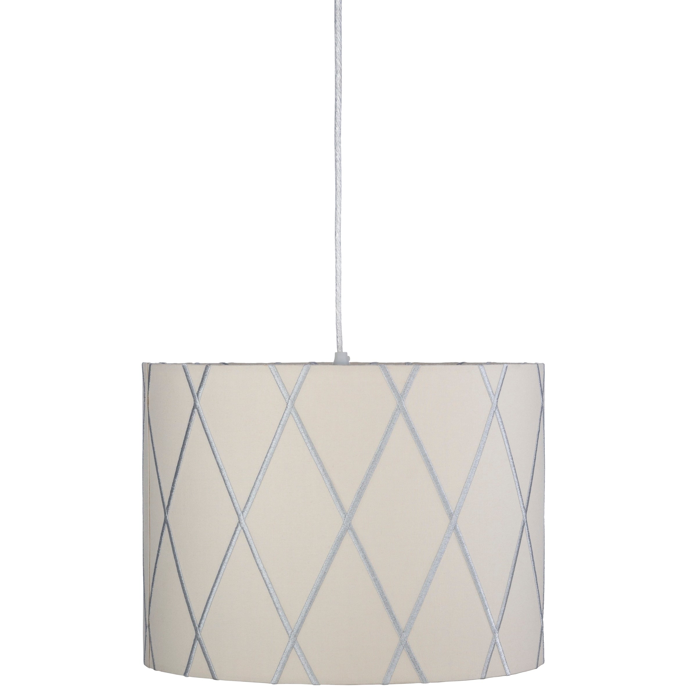 Kyle Classic Embroidered 16 Inch Drum Pendant 12 H X 16 W X 16 D