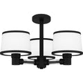 Kylen 3 Light Semi Flush Mount In Matte Black