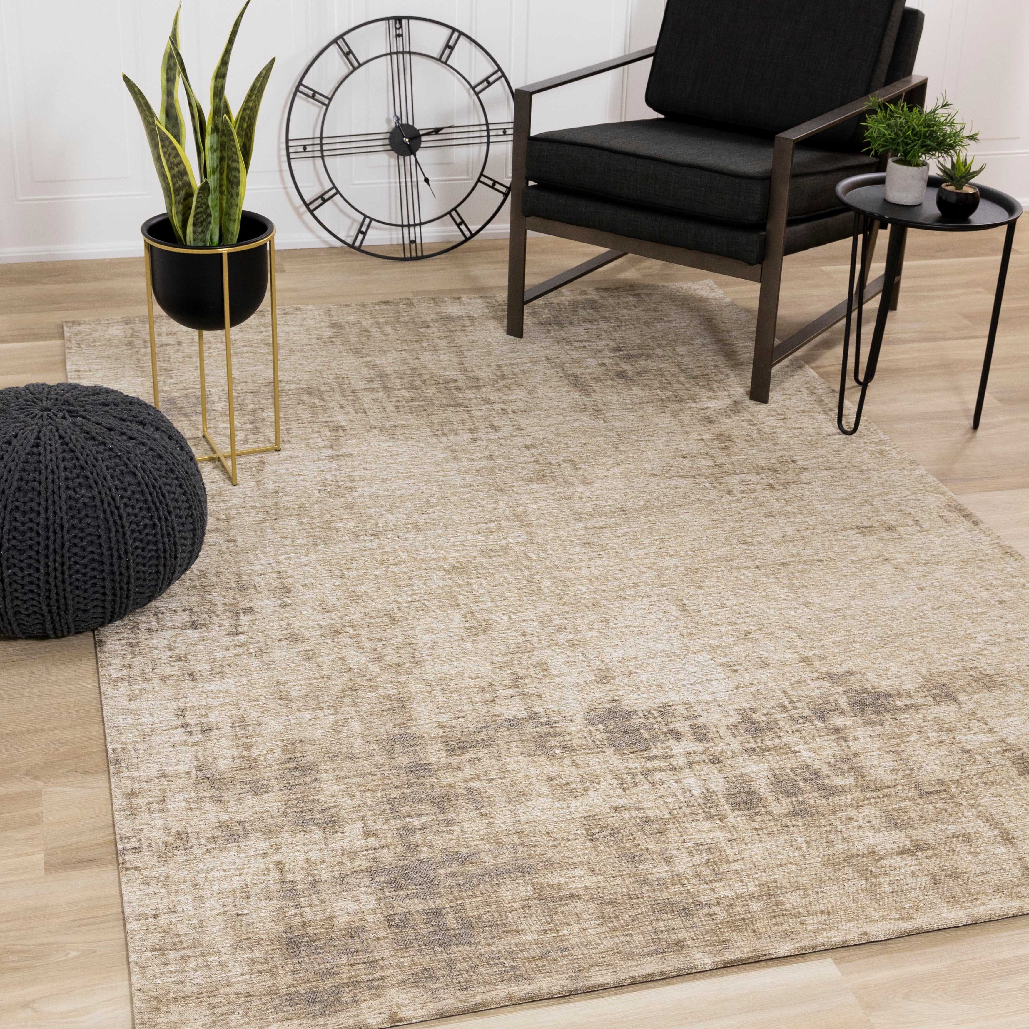 Curio Cream Beige Tree Bark Rug 51 X 77
