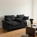 L Shape Modular Cloud Couch With Usb Ports Storage And Cup Holders Chenille Sailboat Sofa