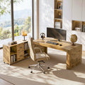 L Shaped Desk With Storage 63 Executive Office Desk
