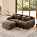 L Shaped Boneless Sofa Soft Fluffy Plush Fabric