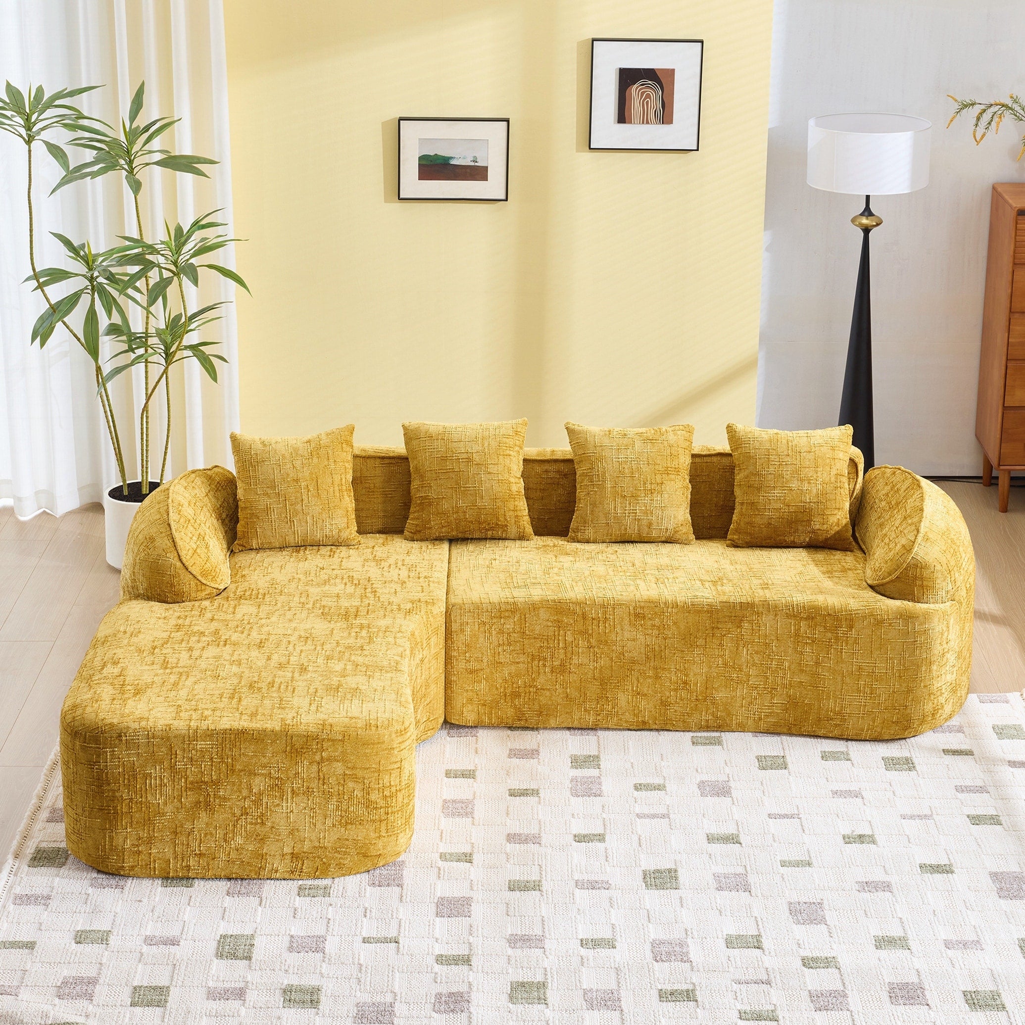 L Shaped Compressed Sofa That Goes Well With Any Living Room