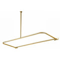 D Type Polished Brass Shower Rod