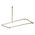 D Type Satin Nickel Shower Rod