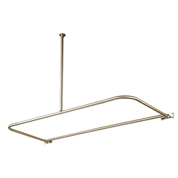 D Type Satin Nickel Shower Rod