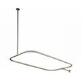 Kingston Brass Rectangular Satin Nickel Shower Rod