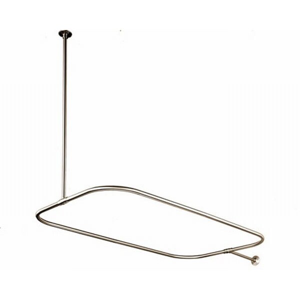 Kingston Brass Rectangular Satin Nickel Shower Rod