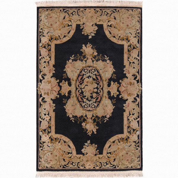 Nourison Hand Knotted Bordeaux Black Wool Rug 39 X 59 39 X 59