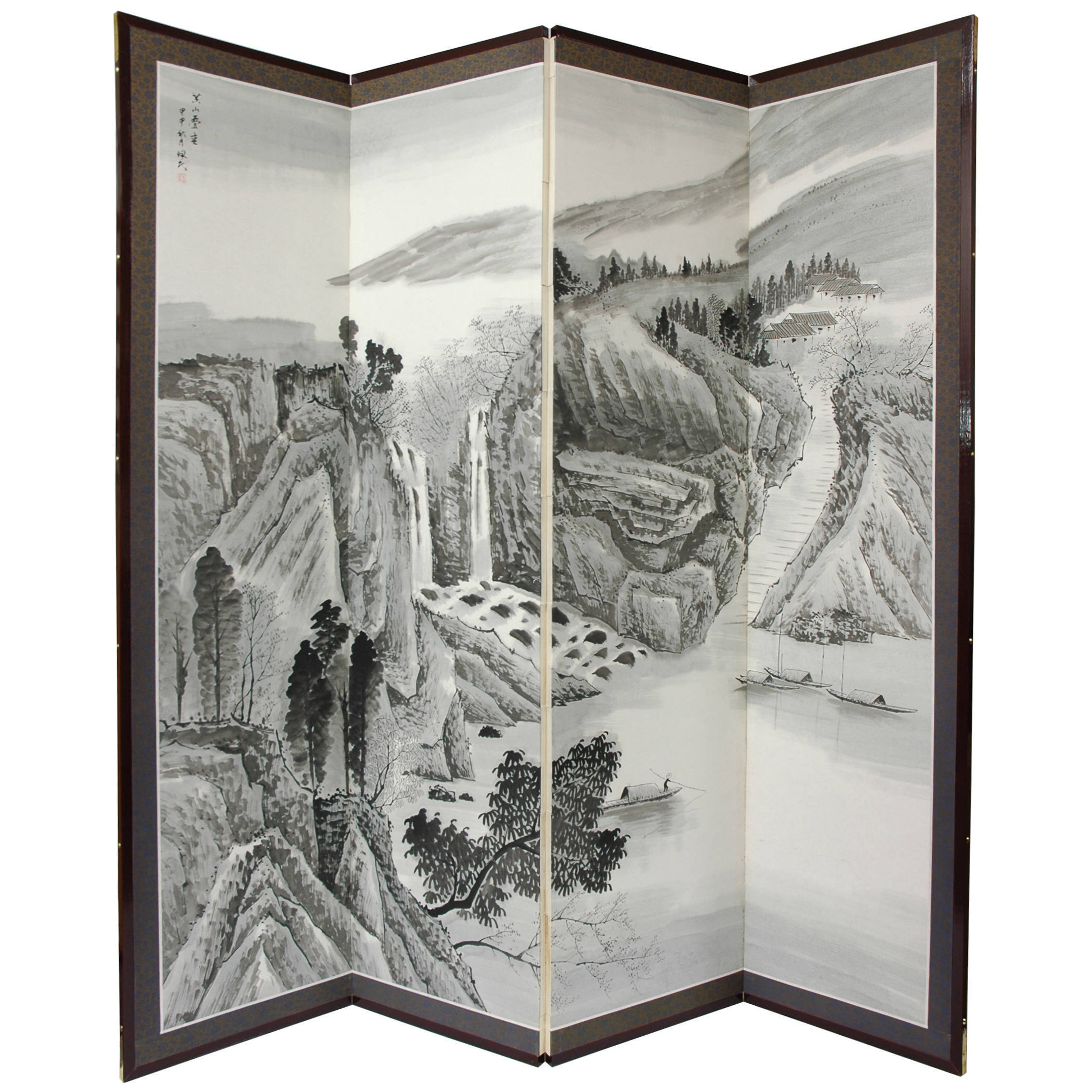 Handmade Large Misty Mountain Silkscreen China