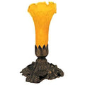 Tiffany Style Lily 1 Light 8 Inch Amber Buffet Lamp