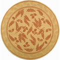 Safavieh Ferns Natural Terracotta Indoor Outdoor Rug 53 Round