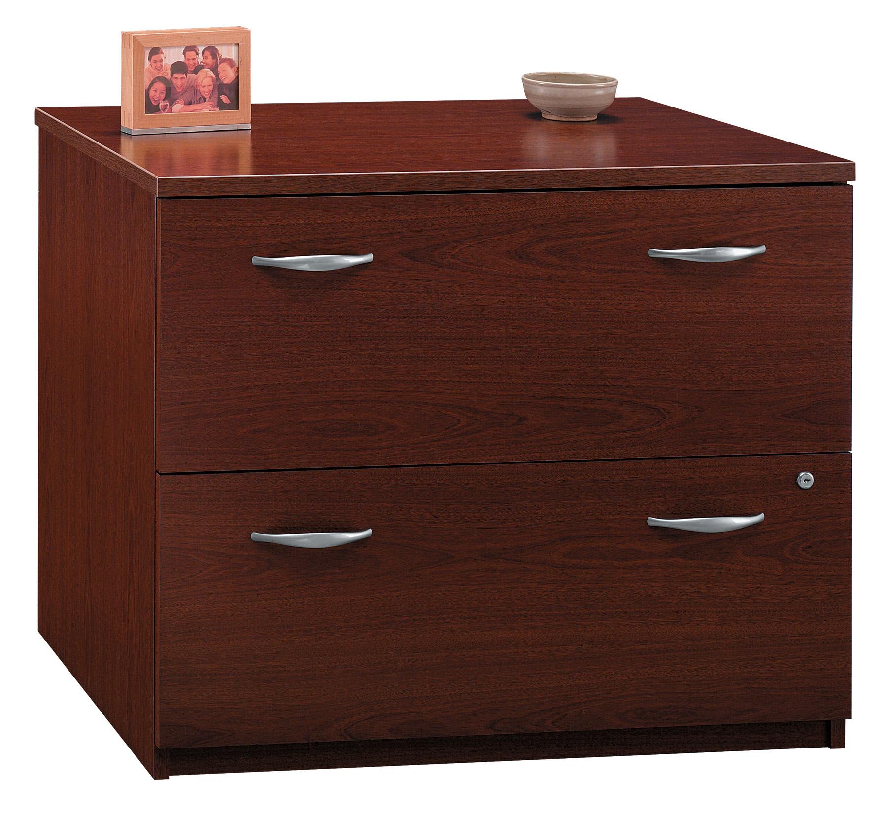 Bush Series C 2 Drawer Lateral File Cabinet Mahogany
