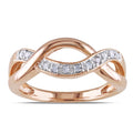Miadora Sterling Silver 1 10Ct Tdw Diamond Infinity Ring