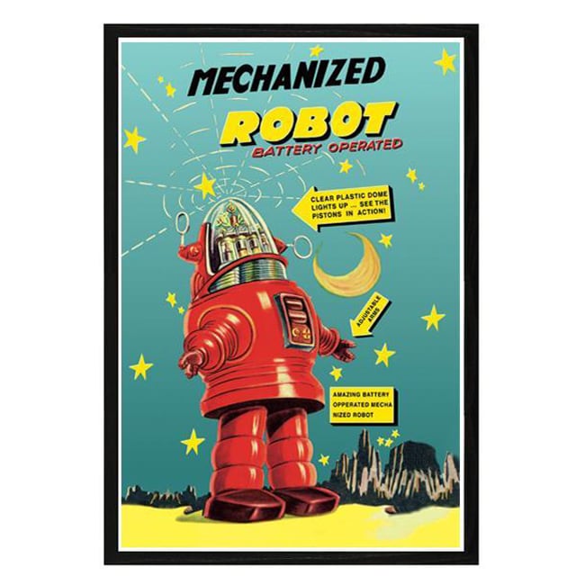 Mechanized Robot Framed Print Art