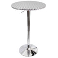 Porch Den Foresthill Polished Chrome Bar Table