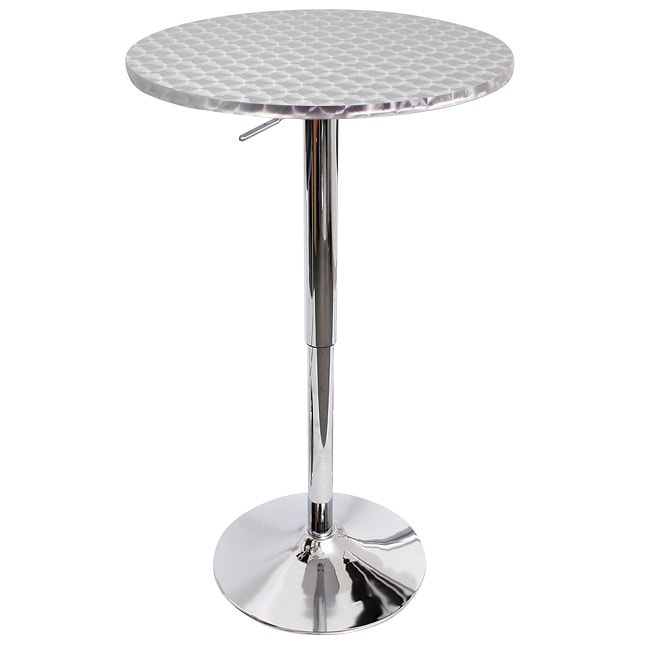 Porch Den Foresthill Polished Chrome Bar Table