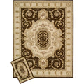 Nourison Hand Tufted Brown Floral Wool Rug 19 X 29 19 X 29