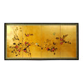 Handmade Silk And Wood 24 Inch Cherry Blossom Wall Hanging China