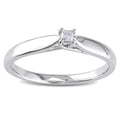 Miadora Sterling Silver Diamond Accent Solitaire Promise Ring