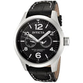 Invicta Mens Invicta Ii Black Dial Calf Leather Strap Watch