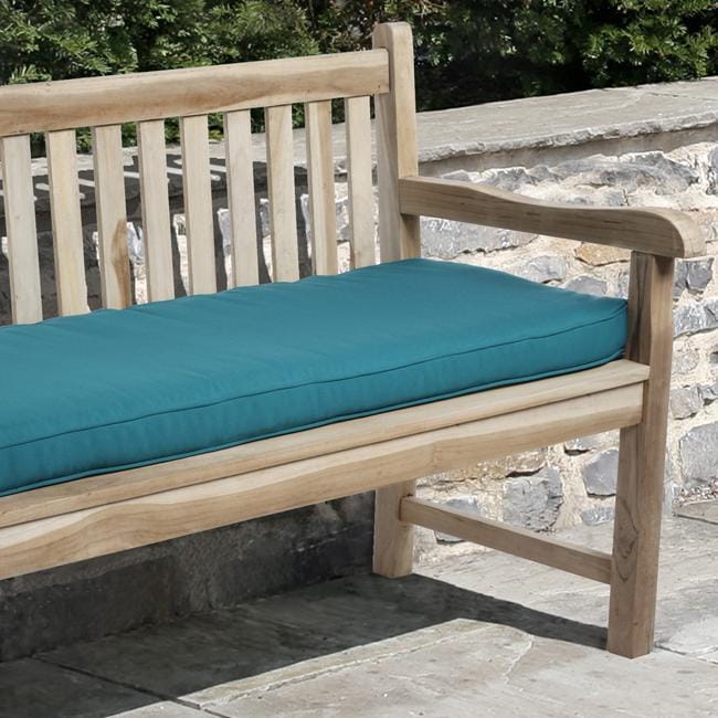 Clara Outdoor Teal Blue Bench Cushion Made With Sunbrella Sunbrella Canvas Teal