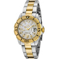Invicta Womens Pro Diver White Mother Of Pearl Dial Two Tone Watch