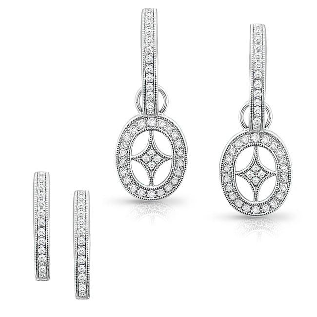 14K White Gold 1 4Ct Tdw Diamond Earrings I J I1 I2
