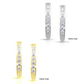 14K Gold 1 4Ct Tdw Diamond J Hoop Earrings I J I1 I2